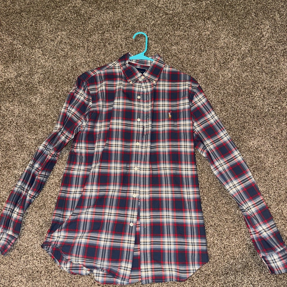 Polo Ralph Lauren Navy and Red Checkered Shirt